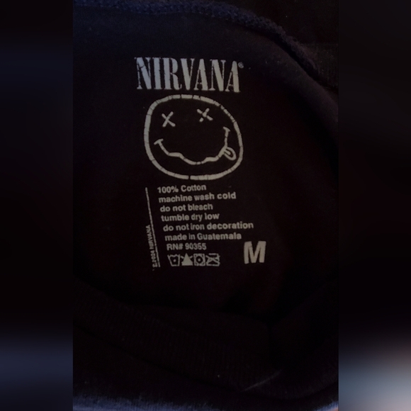 Nirvana In Utero Black Long Sleeve Shirt 90s Grunge Rock Alternative Size Medium - Picture 4 of 4